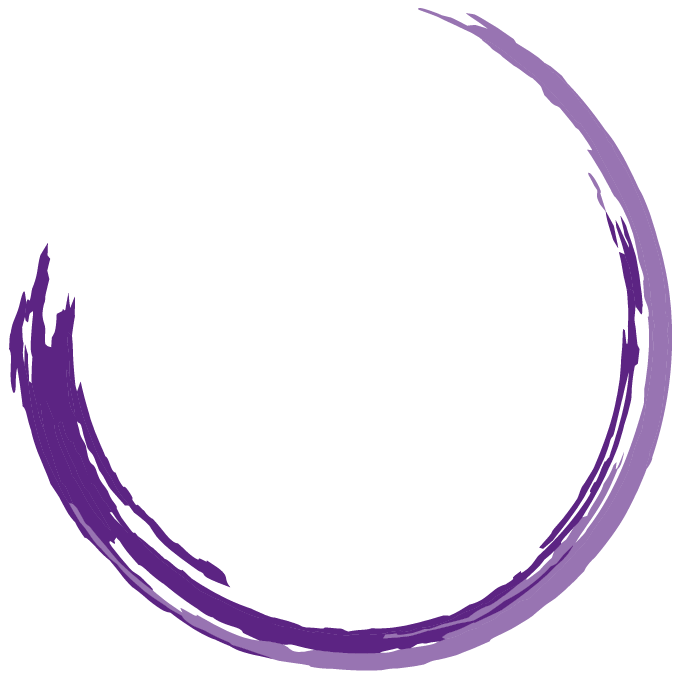 Círculo morado incompleto
