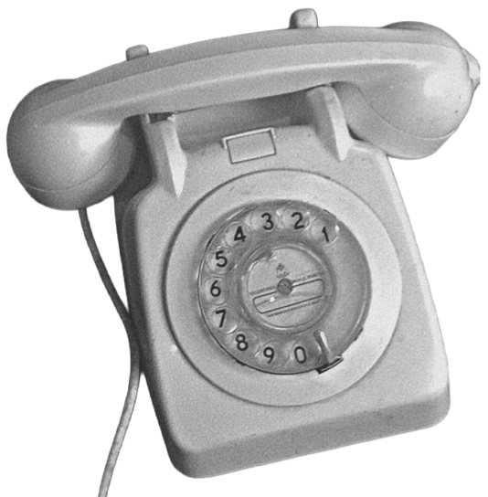 Teléfono antiguo de rueda